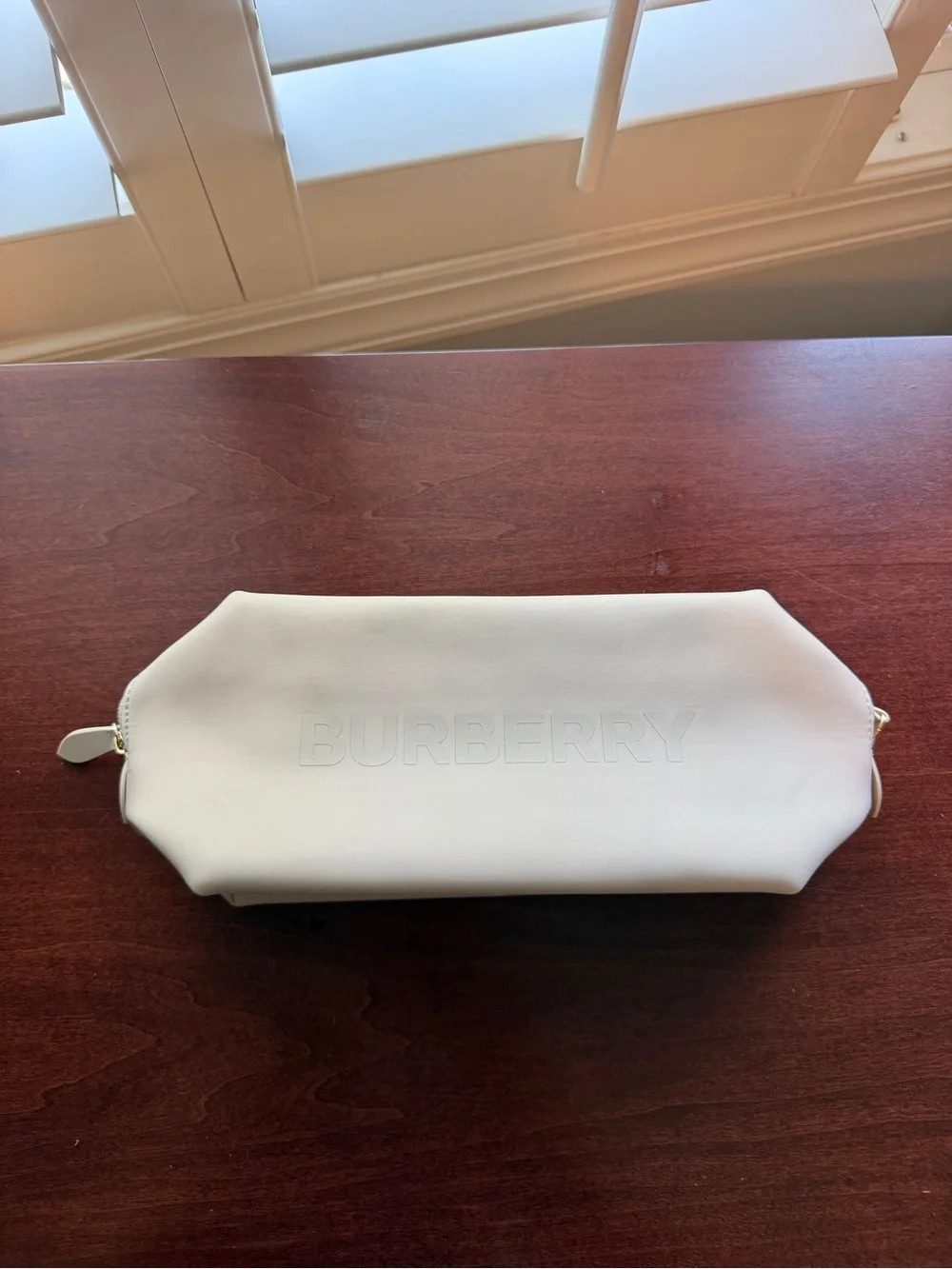 Burberry Logo Cosmetic Pouch with top zip